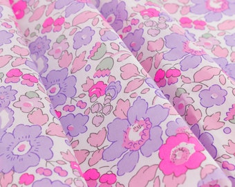 poplin Japanese fabrics Japanese poplin popeline liberty flower fabric 50cm Floral popeline fabric style liberty colorful black background