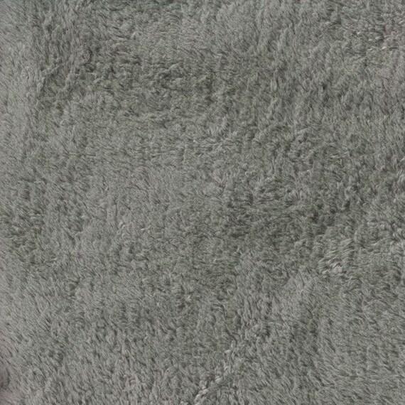 Organic Cotton Plush Fabric GOTS Light Grey 10 Cm 