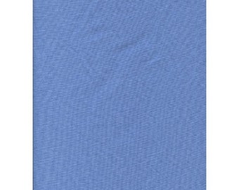 Delft blue plain stretch cotton poplin - 50 cm