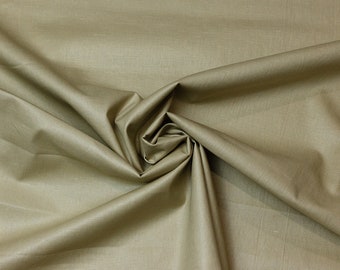 Pure Lin Uni Beige Coat Fabric - 50 cm