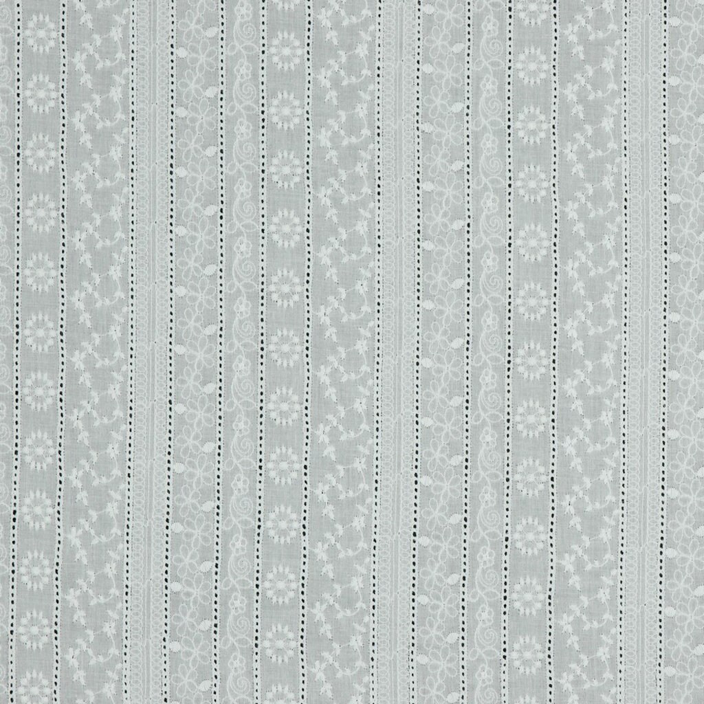 English Embroidery Fabric With Lace Strip Effect 25 Cm Etsy