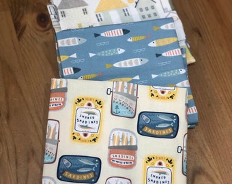 Dashwood Studio - set of 3 cotton patchwork coupons "Coast" collection