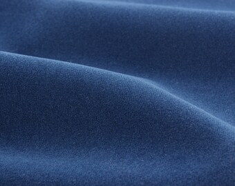 Midnight blue velvet fabric - 25 cm