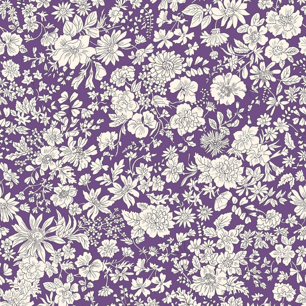 Tissu Liberty Patch "Emily Belle" violet  - 25 cm