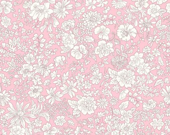 Tissu Liberty Patch "Emily Belle" rose bonbon  - 25 cm