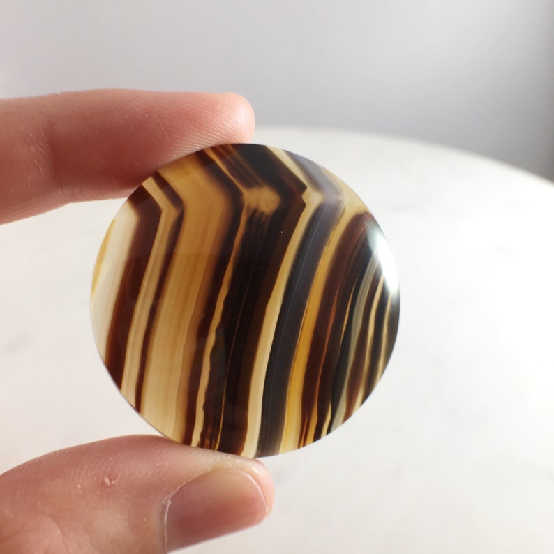 Brazilian Agate Cabochon 38mm Round 72.90 CTS