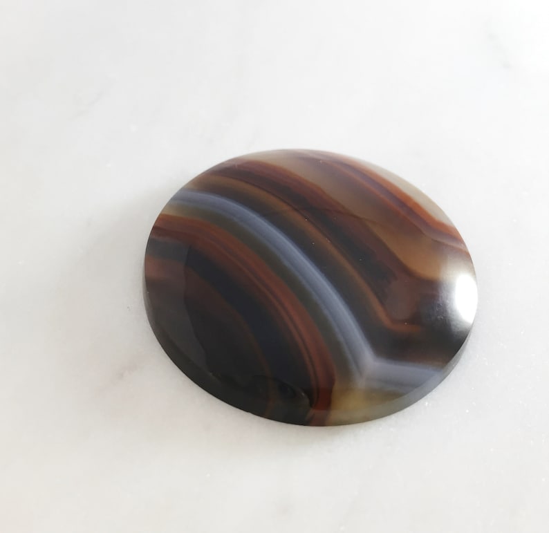 Brazilian Agate Cabochon 38mm Round 72.90 CTS