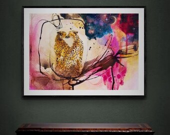 Boho Wall Art | Cheetah Cat Prints, Hangings, and Posters For Bedroom, Living Room | Home Decor