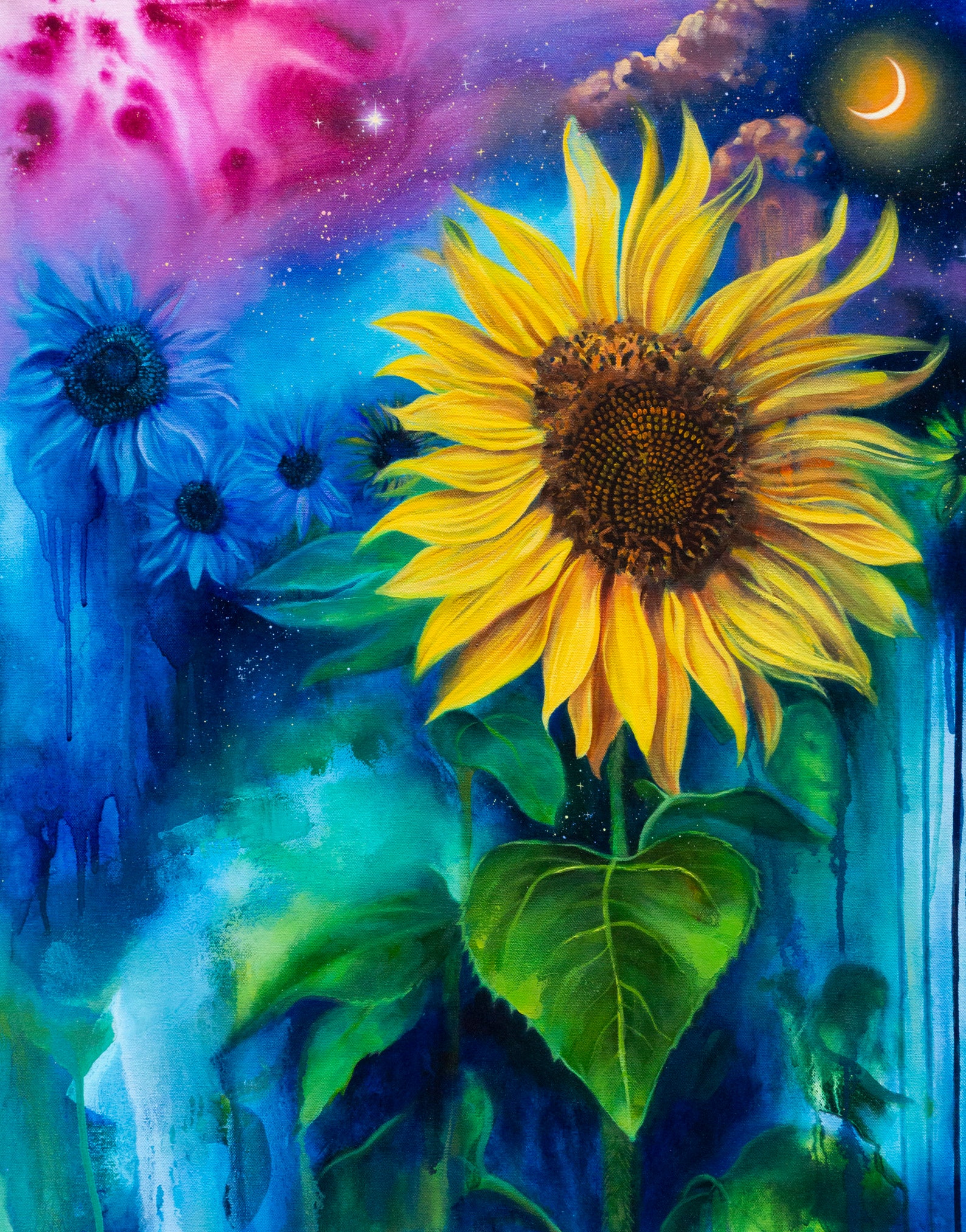 Printable Wall Art Boho Sunflower Floral Print For Bedroom Etsy