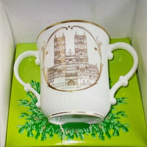 Vintage Royal Doulton Loving Cup Commemorating 25th Anniversary of Coronation of Queen Elizabeth II - 2nd June 1978