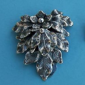 Vintage Silver Vine Leaf Clip