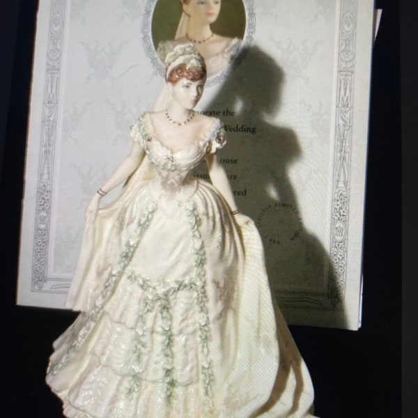 Vintage Coalport Figure Figurine Royal Wedding Queen Mary - Limited Edition