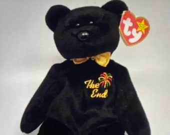 Vintage Ty Beanie Babies The End Bear Retired With Tags - 1999