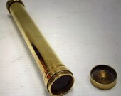 Vintage STANLEY LONDON Small Brass Extending Telescope