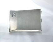 Vintage Art Deco Silver Cigarette Case- Joseph Gloster Ltd - Birmingham 1945