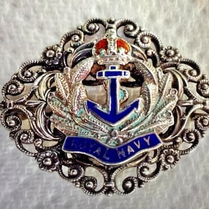 Vintage Military WW11 Royal Air Force - Filigree Brooch - Great Condition