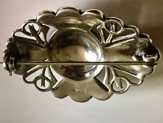 Vintage Art Deco Hallmarked Solid Silver Marcasit… - image 3