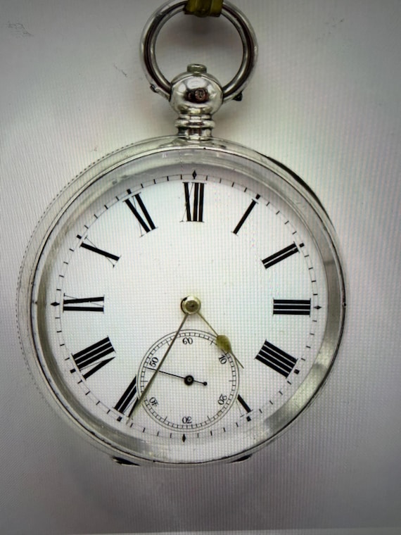 Antique Victorian Solid Silver Lever Pocket Watch - 11 jewels - 1890/1907