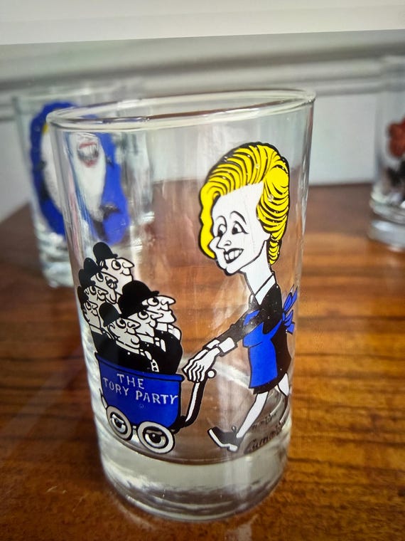 Vintage Margaret Thatcher - The Cummings Election Collection 70s Politics - Ravenhead Glass