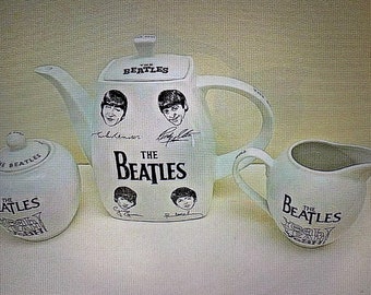 Vintage The Beatles Signature Black And White Tea Coffee Set Etsy Vintage The Beatles Signature Black And White Tea Coffee Set Etsy