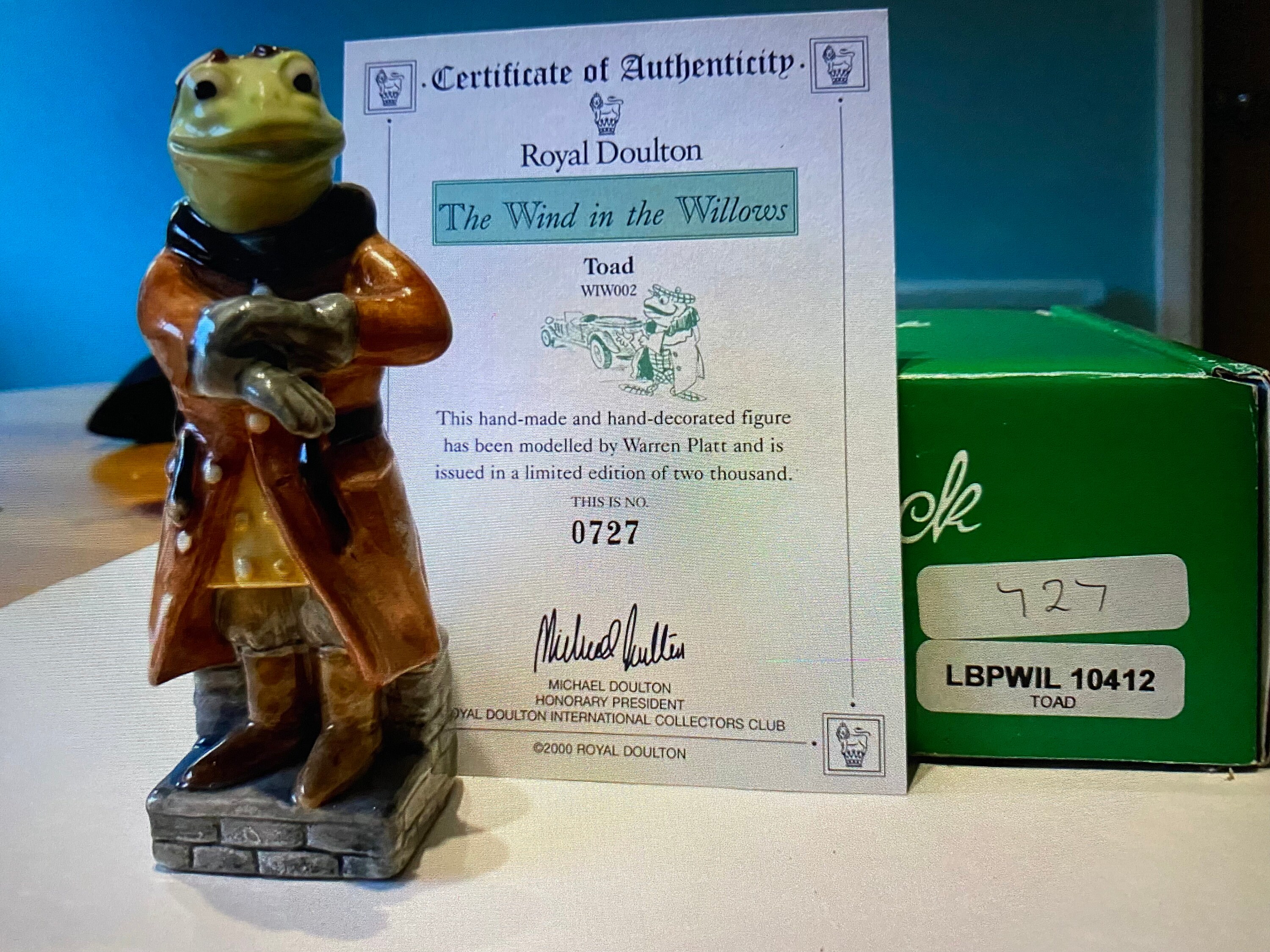 Vintage Beswick Wind in the Willows Toad figure - Boxed and Certificate ...