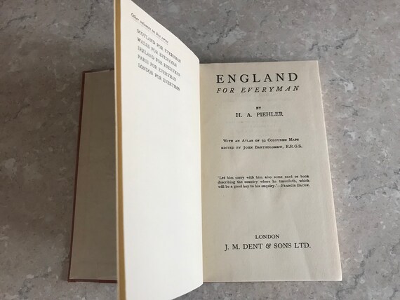 Vintage England for Everyman - HA Piehler - 1951