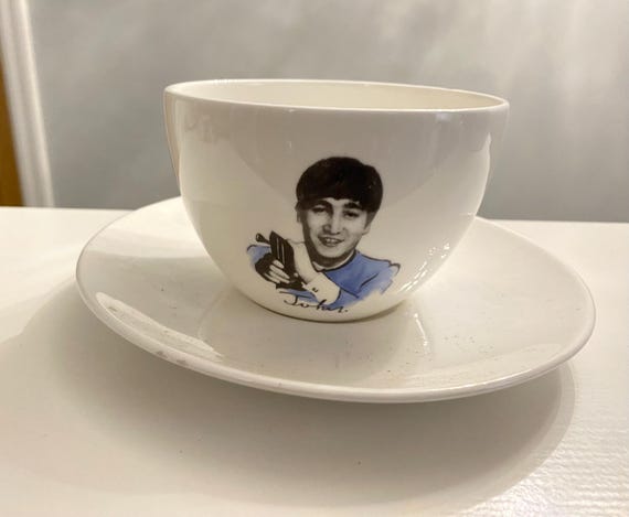 Vintage The Beatles Bone China Mug/Cup and Saucer Featuring John George,Paul and Ringo - Original 1960s