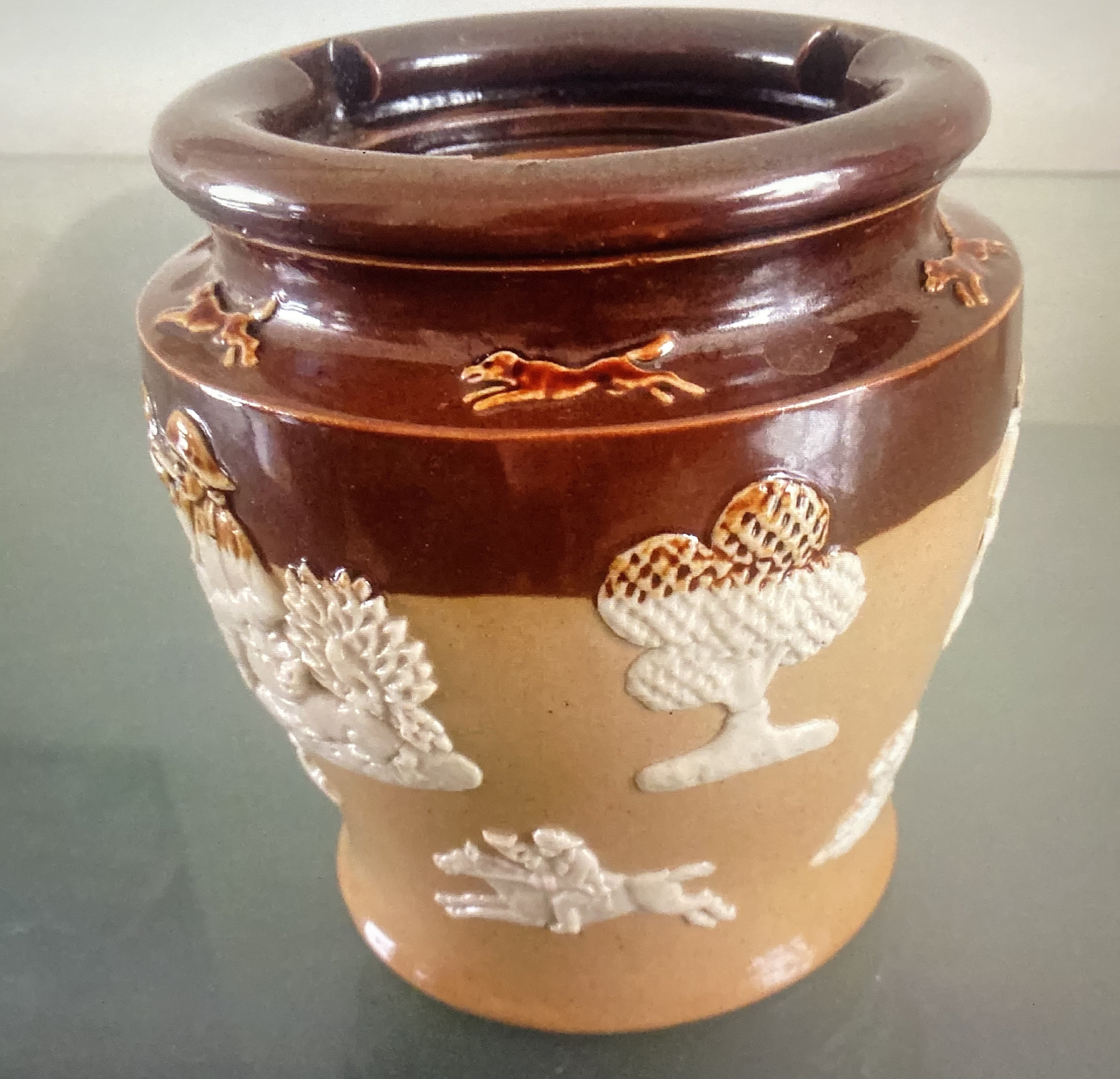 Antique Decorated Royal Doulton Tobacco Jar With Screw Down lid 1908