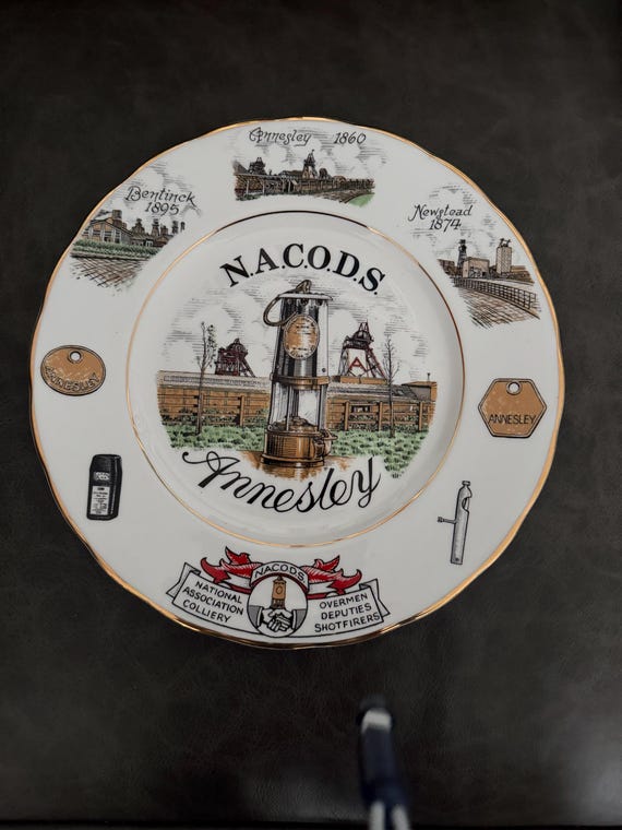 Vintage Cotgrave Colliery - Nottinghamshire- Coal Mining Commemorative Plate
