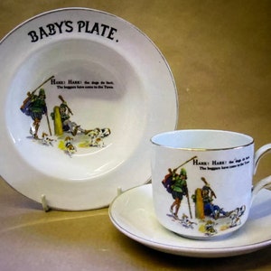 Vintage Empire Ware Baby’s Plate, Bowl, Cup and Saucer - 1930s