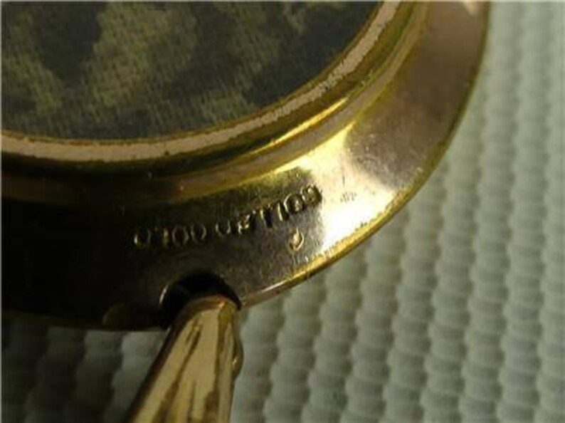 Antique Rolled Gold Double Picture Locket with original chain