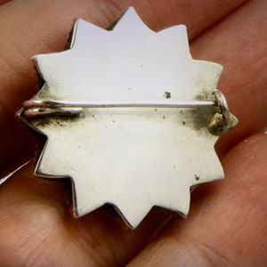 Vintage Sterling Silver Star Design Celtic Engraved Front Brooch 1950s image 4