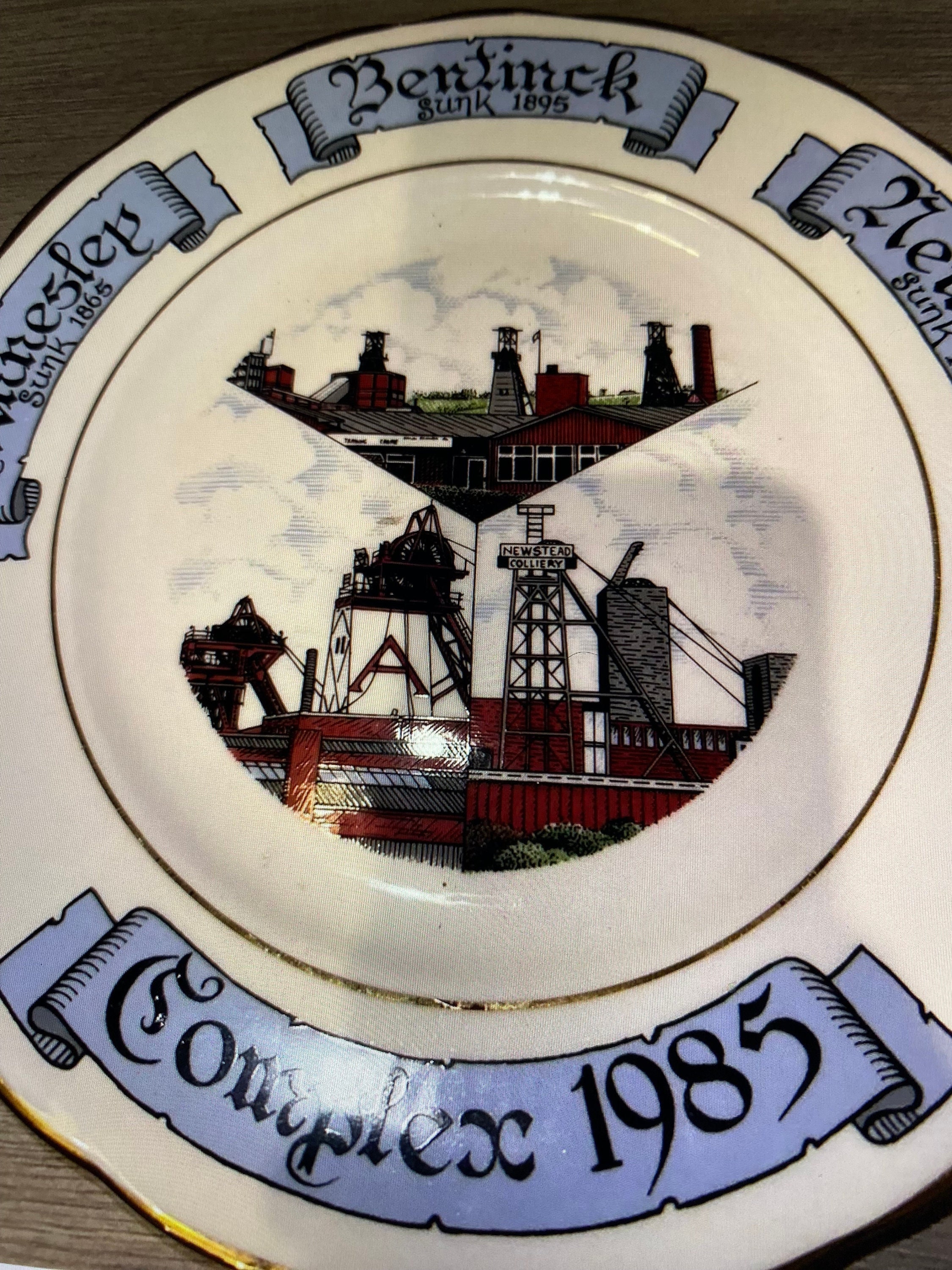 Vintage ANNESLEY/BENTINCK/NEWSTEAD Complex Miners Plate