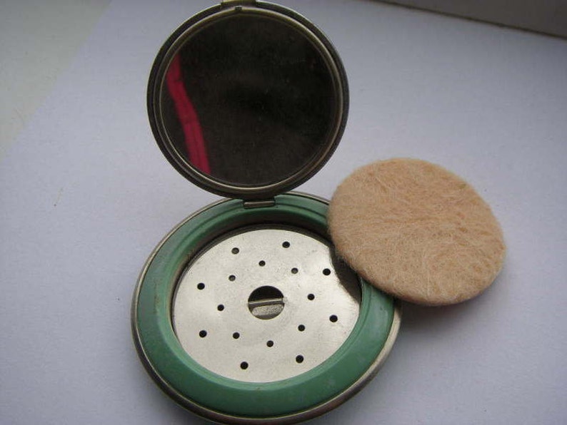 Vintage Powder Compact Mirror Sifter & Puff Washington DC Etsy