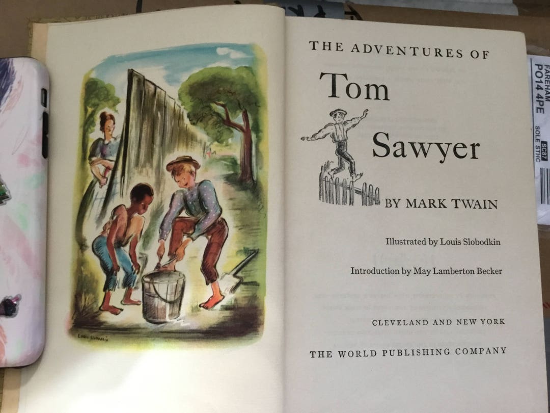 Vintage Adventures of Tom Sawyer - Hardback Book by MARK TWAIN - Dated ...