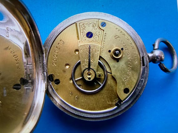 Antique Victorian Solid Silver Waltham Farringdon… - image 5