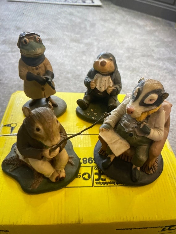 Coalport Wind in the Willows Hand Painted Porcelain Figures - Toad, Badger, Ratty and Mole