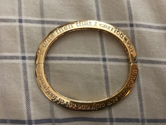 Brooks And Bentley Gold Plated Footprints Bangle/Bracelet - Diamanté Detail - Boxed
