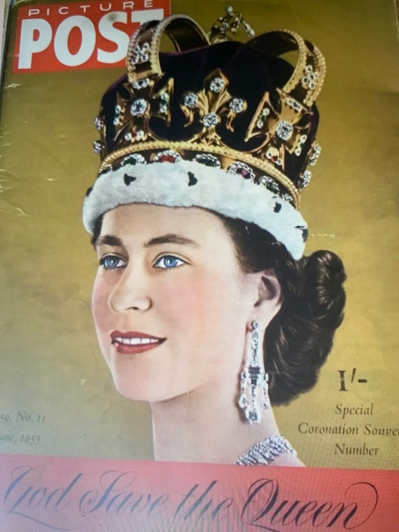 Vintage Coronation Picture Post commemorating Queen Elizabeth II Succession - plus edition following death of King GeorgeVI