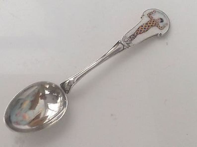 Vintage Silver and Enamel Hole in One Golfing Spoon With Etsy Australia