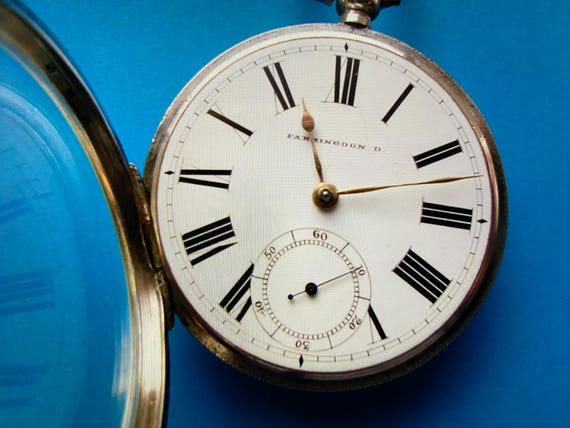 Antique Victorian Solid Silver Waltham Farringdon… - image 3