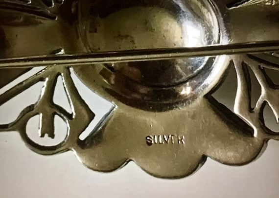 Vintage Art Deco Hallmarked Solid Silver Marcasit… - image 2