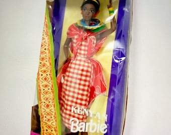 Poupée Barbie Kenya – Dolls Of The World 1993 – Mattel – Très Bon état