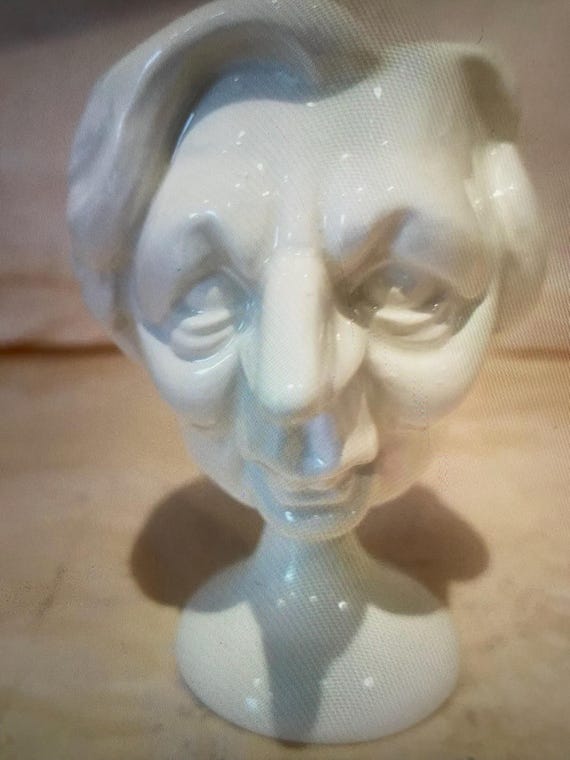 Rare Vintage Collectable Luck And Flaw Margaret Thatcher Carltonware Egg Cup - 1983