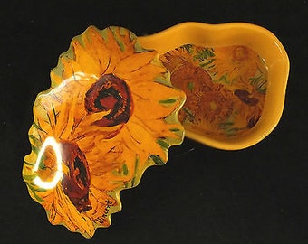 Vintage Collectable JOHN BESWICK Van Gogh SUNFLOWER Trinket Dish