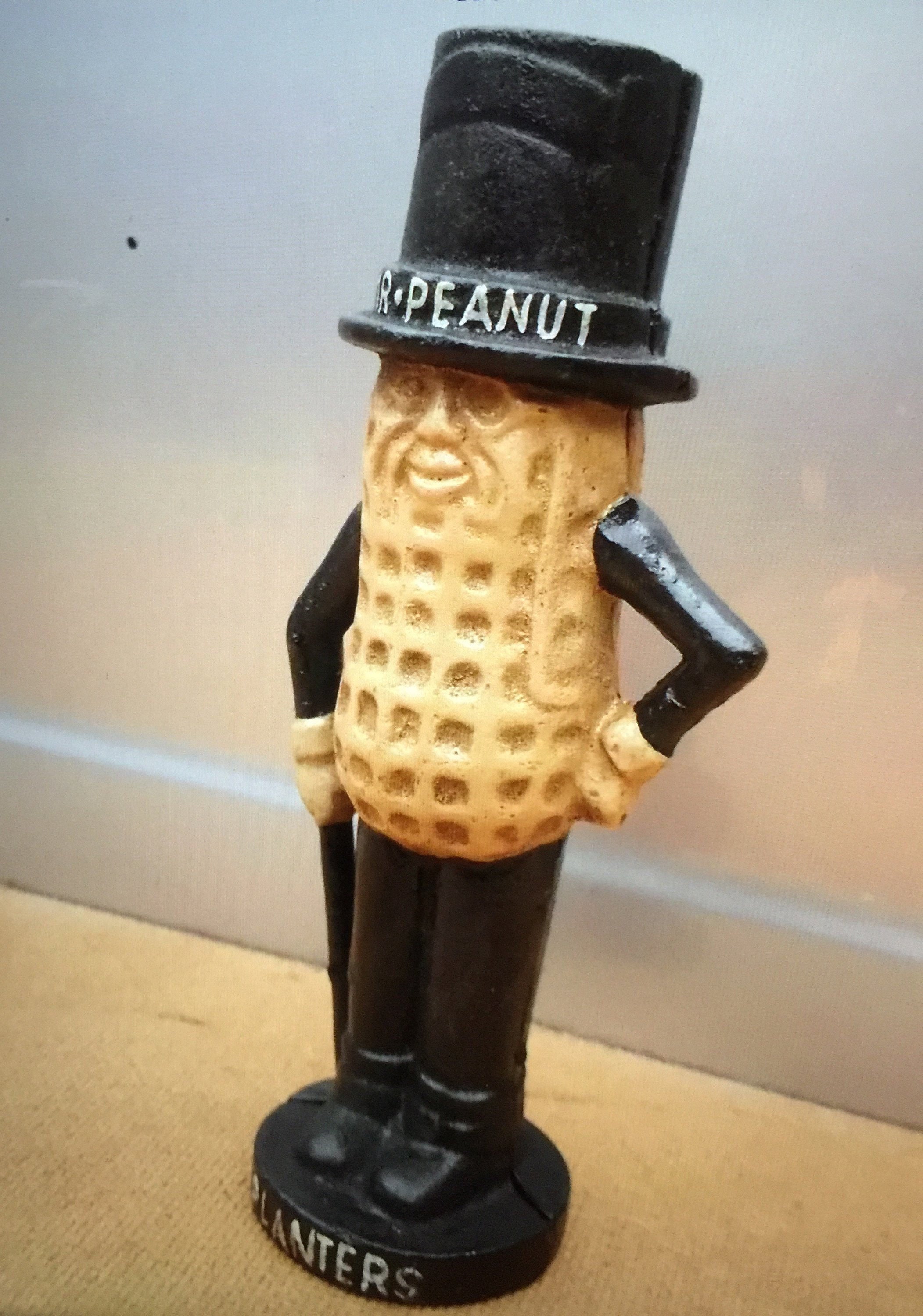 Vintage Cast Iron Planters Peanut Advertising Mr Peanut Money Box