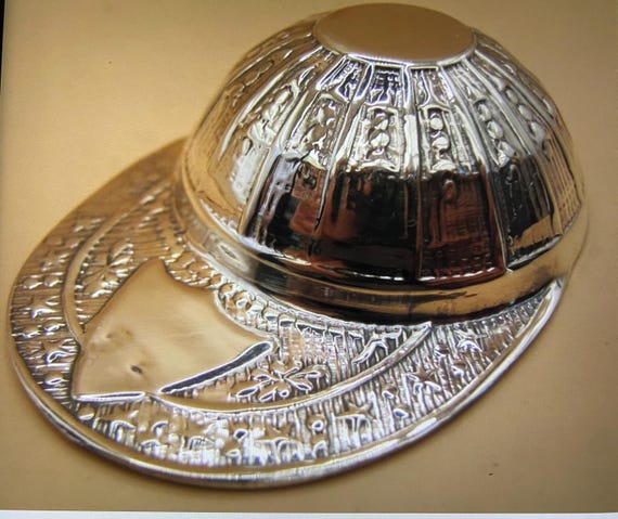 Vintage Sterling Silver Novelty Jockey Cap Caddy Spoon Tea Scoop - English Hallmarked
