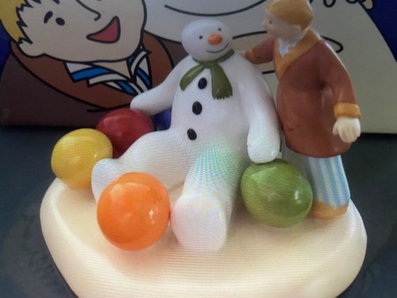 Coalport Characters The Snowman - Soft Landing - 2002 - Hand Painted - Bone China - Mint Condition - Boxed