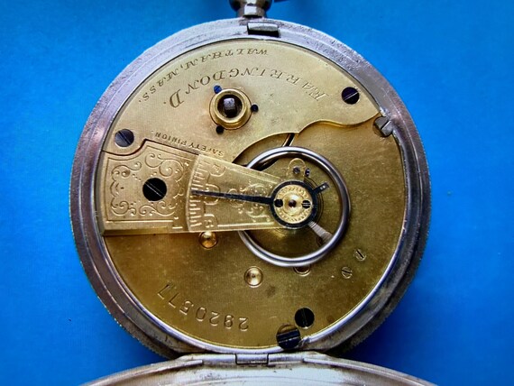 Antique Victorian Solid Silver Waltham Farringdon… - image 6