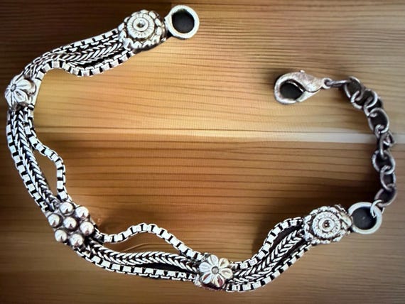 Antique Victorian Silver Albertina Watch Chain/Bracelet - 1800s